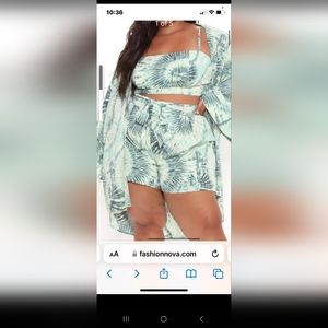 3 piece short set (Fashion Nova)